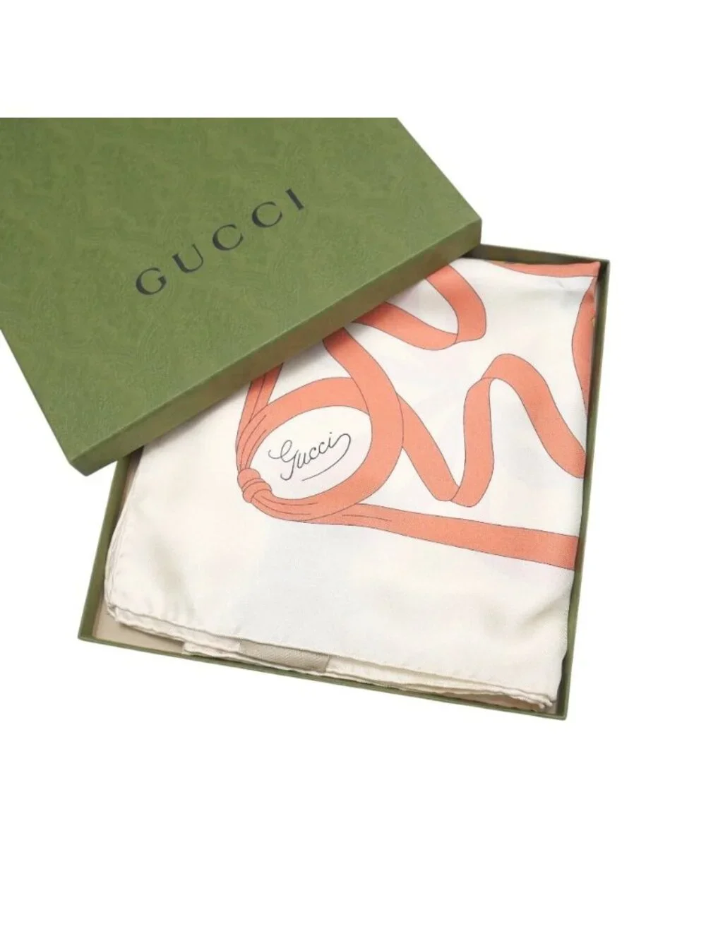 Gucci Fly Swan Scarf 90 Large Silk Twill